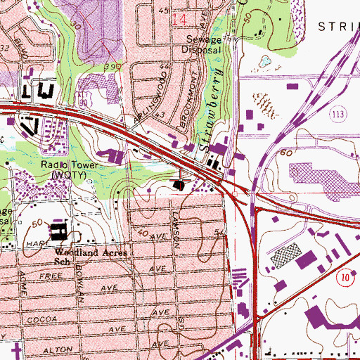 Topographic Map of Global Impact Ministries, FL