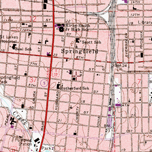 Topographic Map of Glorious Church of the Lord Jesus of the Apostolic Faith, FL