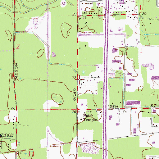 Topographic Map of Gospel Lighthouse Church, FL