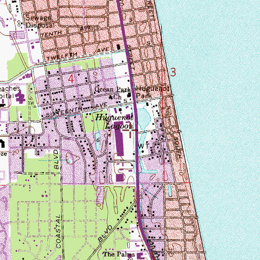 Topographic Map of Pablo Plaza Shopping Center, FL