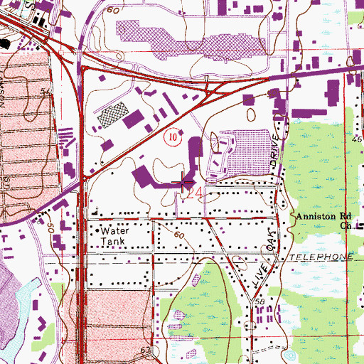 Topographic Map of Rengency Park Mall Shopping Center, FL