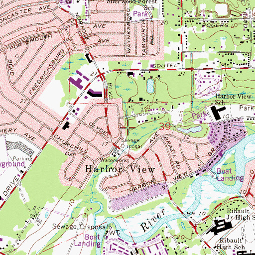 Topographic Map of Soutel Drive Shopping Center, FL