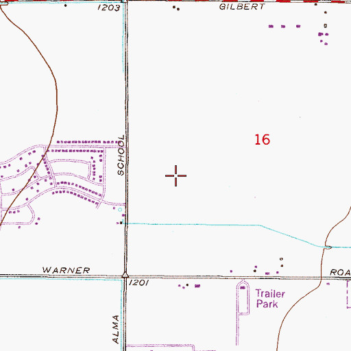 Topographic Map of Casa Linda, AZ