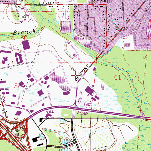 Topographic Map of Southpoint Post Office, FL
