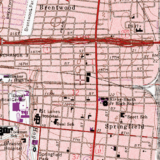 Topographic Map of Andrew A Robinson Elementary School, FL