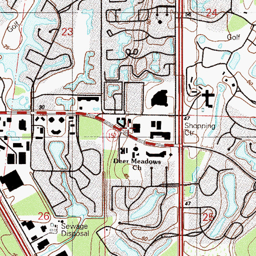 Topographic Map of Deermeadows Preschool, FL