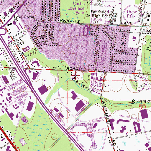 Topographic Map of Grace Christian Academy of Southside, FL