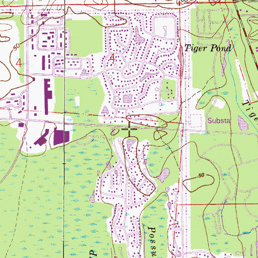 Topographic Map of Grace Lutheran School, FL