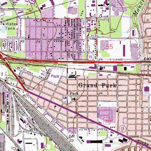 Topographic Map of Grand Park Career Center, FL