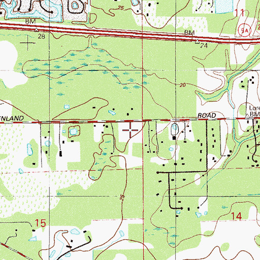 Topographic Map of Greenland Pines Elementary School, FL