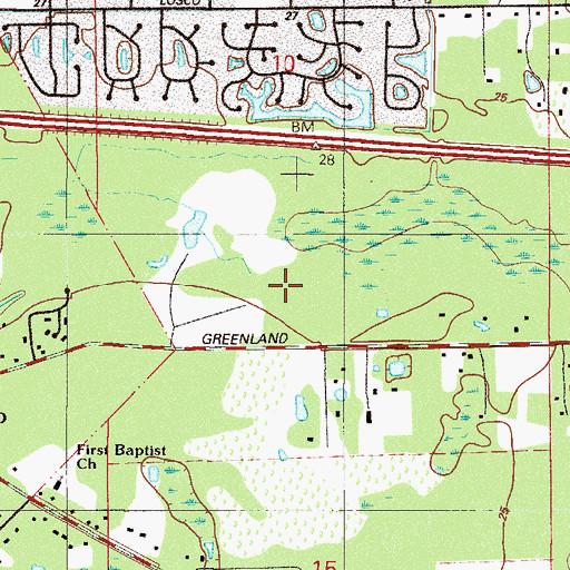 Topographic Map of Mandarin High School, FL