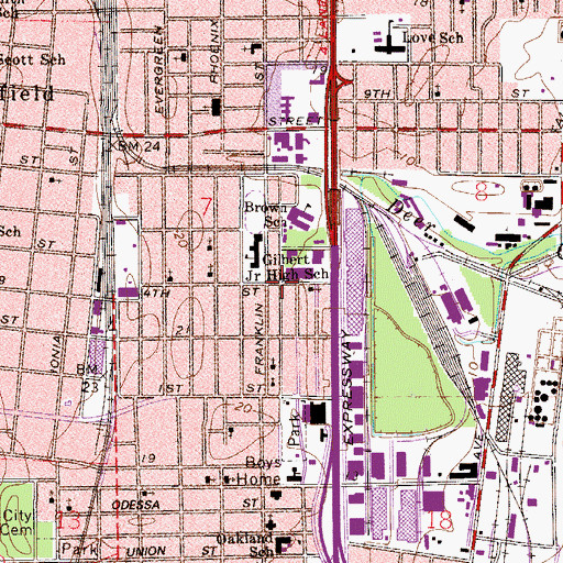 Topographic Map of Jerusalem Baptist Church, FL