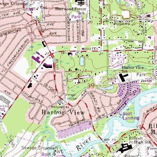 Topographic Map of Jesus Name Assembly Church, FL