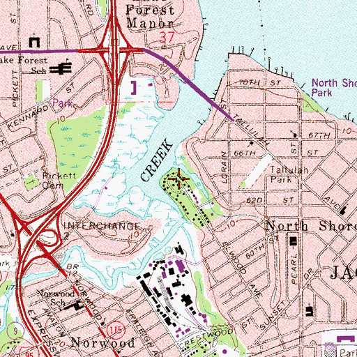 Topographic Map of Jesus Rock of Ages Baptist Church, FL