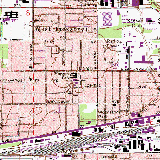 Topographic Map of Joshua Christian Faith Center, FL