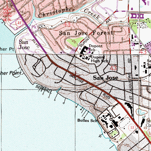 Topographic Map of Kingdom Hall of Jehovahs Witnesses, FL