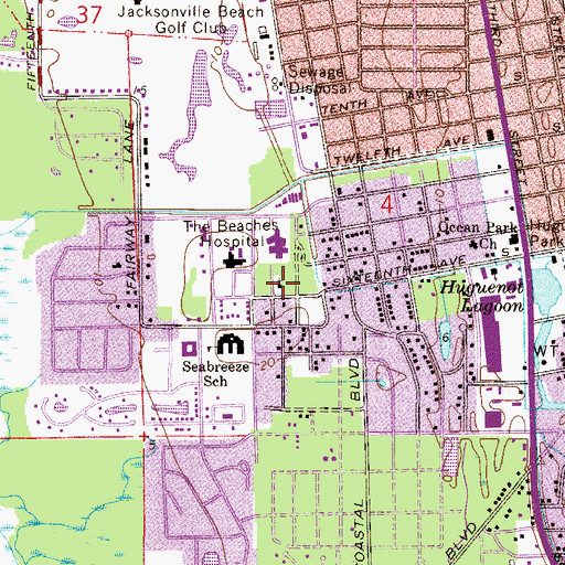 Topographic Map of Kingdom Hall of Jehovahs Witnesses, FL