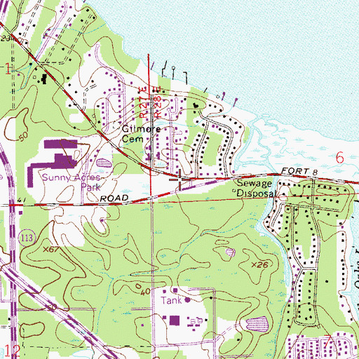 Topographic Map of Kingdom Hall of Jehovahs Witnesses, FL