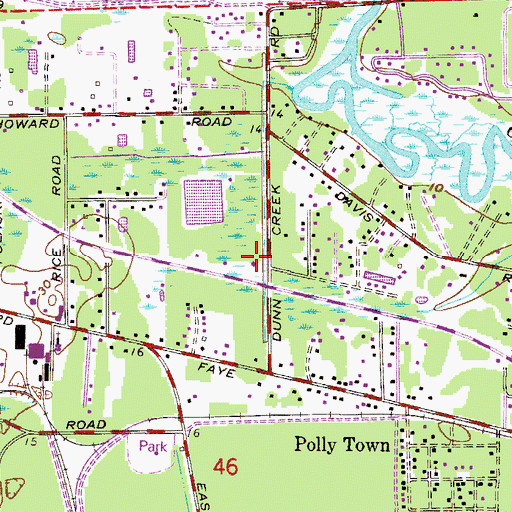 Topographic Map of Kingdom Hall of Jehovahs Witnesses, FL