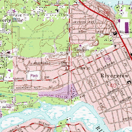 Topographic Map of Kingdom Hall of Jehovahs Witnesses, FL