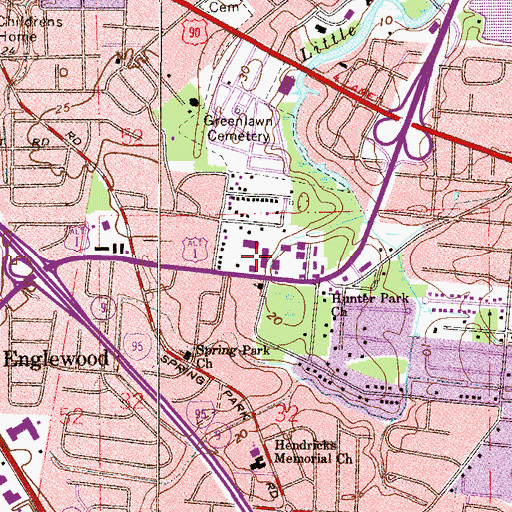Topographic Map of Kingdom Hall of Jehovahs Witnesses, FL