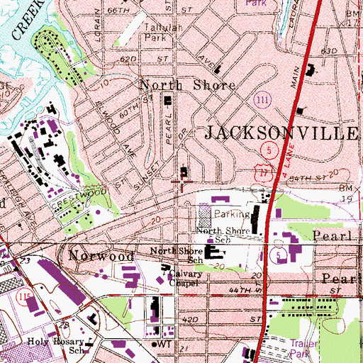 Topographic Map of Livingway Christian Fellowship Church, FL