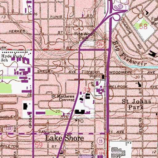 Topographic Map of Lords Church Ministries, FL