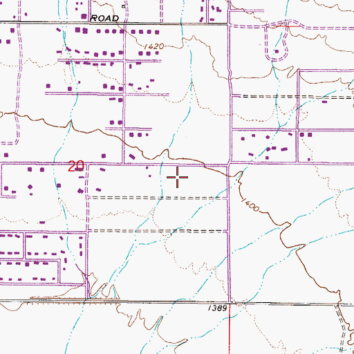Topographic Map of Casa Rica, AZ