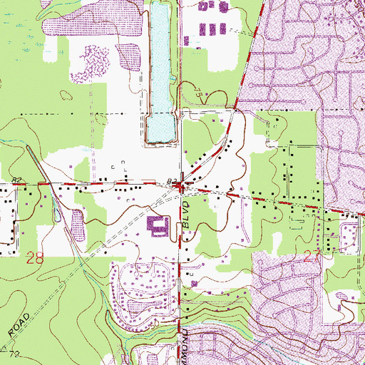 Topographic Map of Midnight Cry Ministry Church, FL