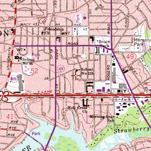 Topographic Map of Midway Tabernacle Baptist Church, FL