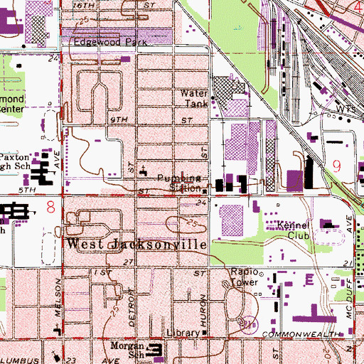 Topographic Map of Missionary Baptist Tabernacle, FL