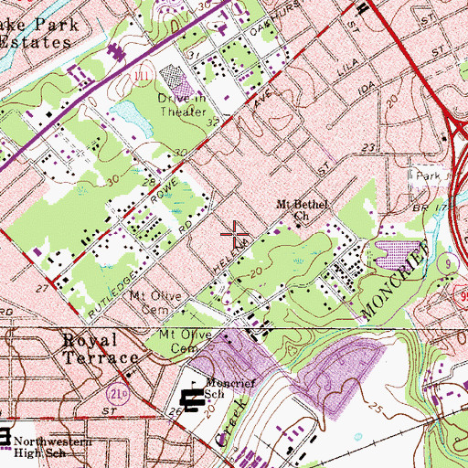 Topographic Map of Missionary Tabernacle Baptist Church, FL