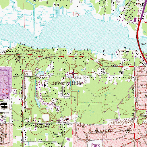 Topographic Map of Monument House of Prayer, FL
