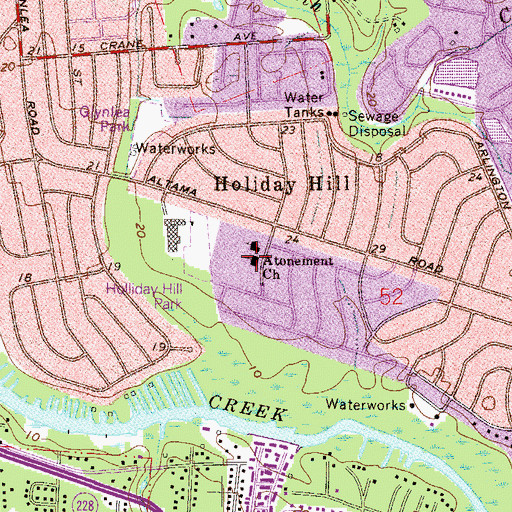 Topographic Map of Mother of God of the Zonoro Syrian Orthodox Church, FL