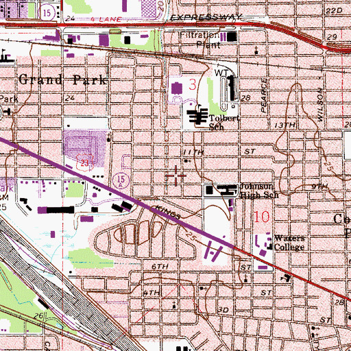 Topographic Map of Mount Moriah Baptist Church, FL