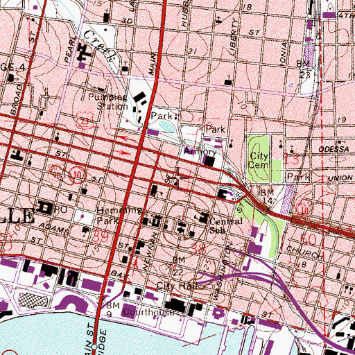 Topographic Map of Mount Zion African Methodist Episcopal Church, FL