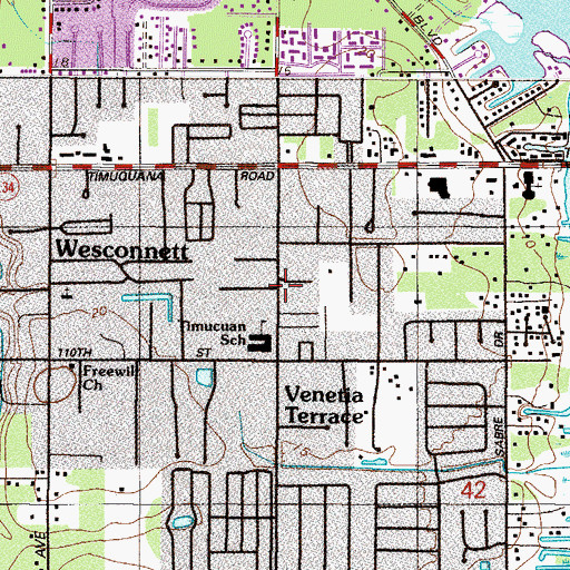 Topographic Map of Murchison Temple Christian Methodist Episcopal Church, FL