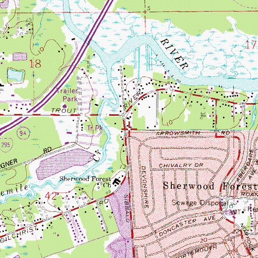 Topographic Map of New Anointing Family Worship Center, FL