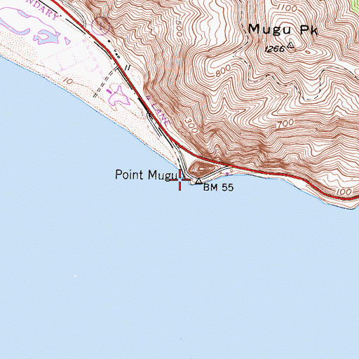 Topographic Map of Point Mugu, CA