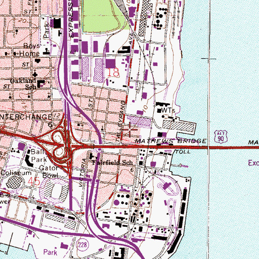 Topographic Map of New Covenant House of Prayer, FL