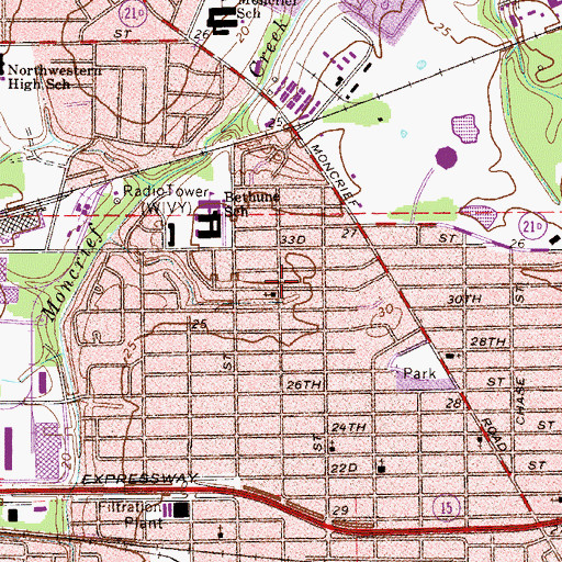 Topographic Map of New Faith Holy Mission, FL