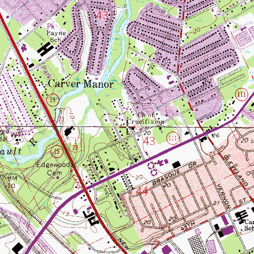 Topographic Map of New First Corinth Missionary Baptist Church, FL