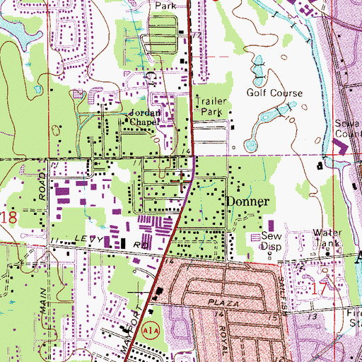 Topographic Map of New Friendship Baptist Church, FL