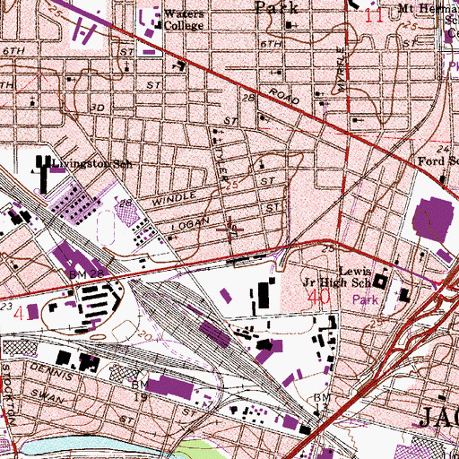 Topographic Map of New Hope Holiness Church, FL