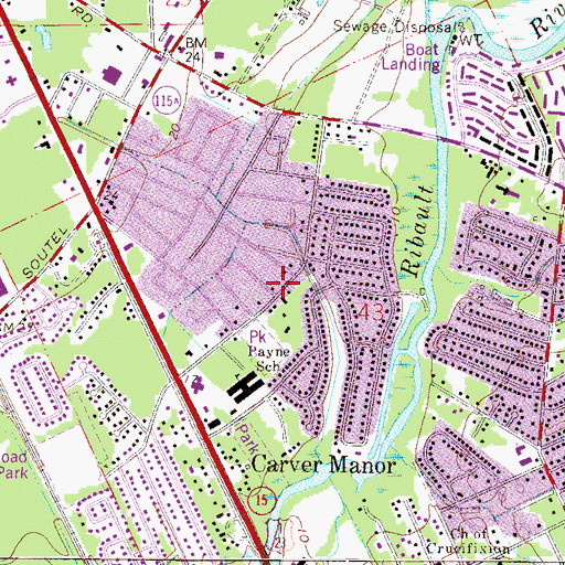 Topographic Map of New Life Assembly Tabernacle, FL