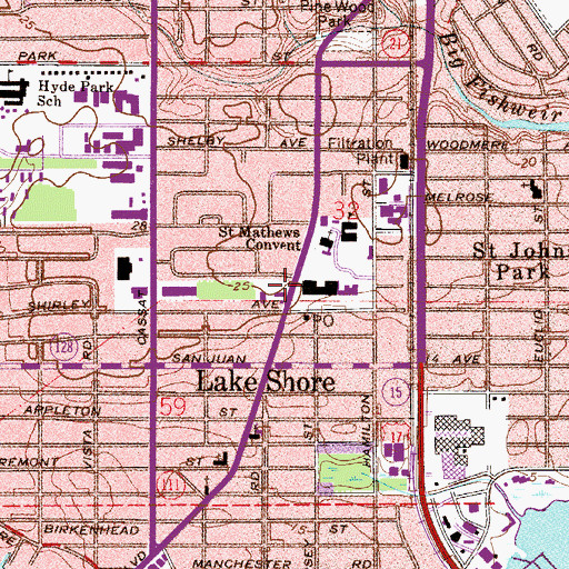 Topographic Map of New Life Family Worship Center, FL