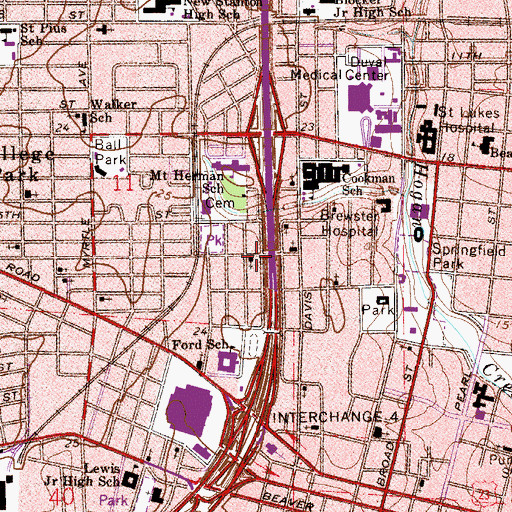 Topographic Map of New Life Fellowship Church, FL