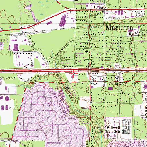Topographic Map of New Life Temple, FL