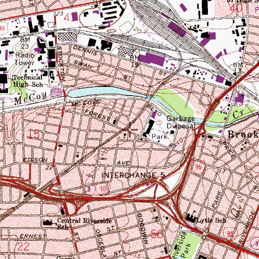 Topographic Map of New Saint James African Methodist Episcopal Church, FL