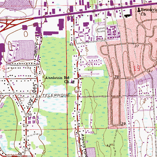 Topographic Map of Newlife Evangelistic Center, FL